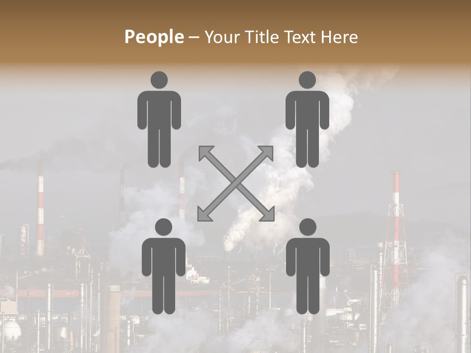 A Power Plant With Smoke Coming Out Of It PowerPoint Template