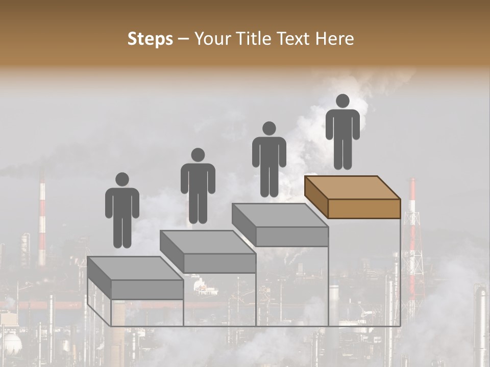 A Power Plant With Smoke Coming Out Of It PowerPoint Template