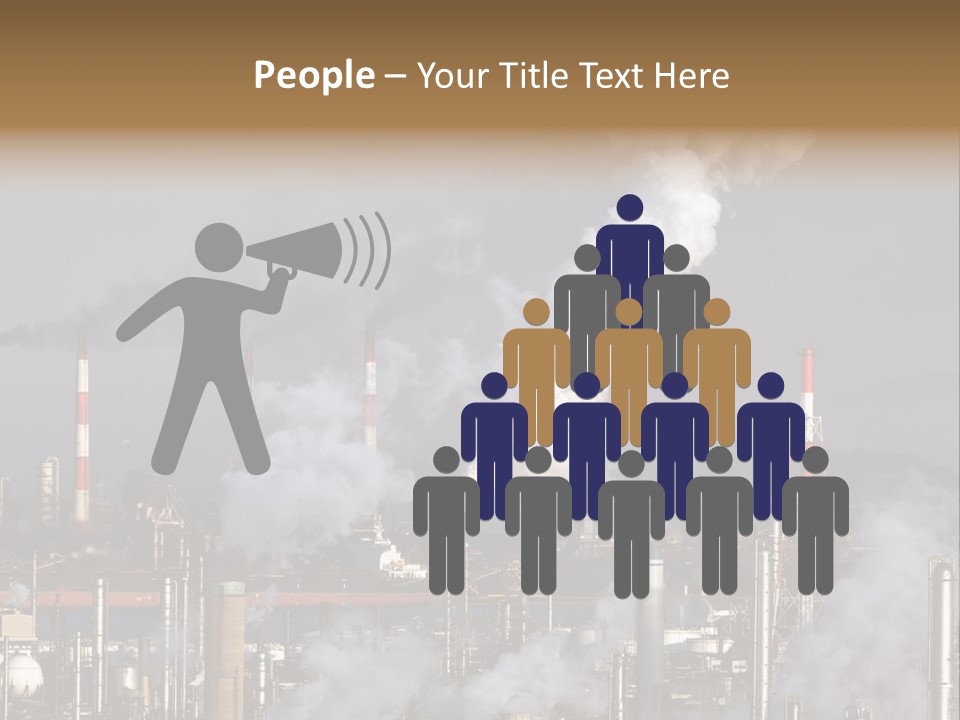 A Power Plant With Smoke Coming Out Of It PowerPoint Template