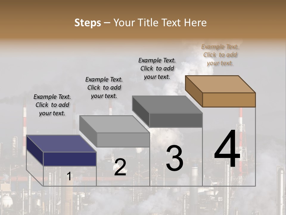 A Power Plant With Smoke Coming Out Of It PowerPoint Template