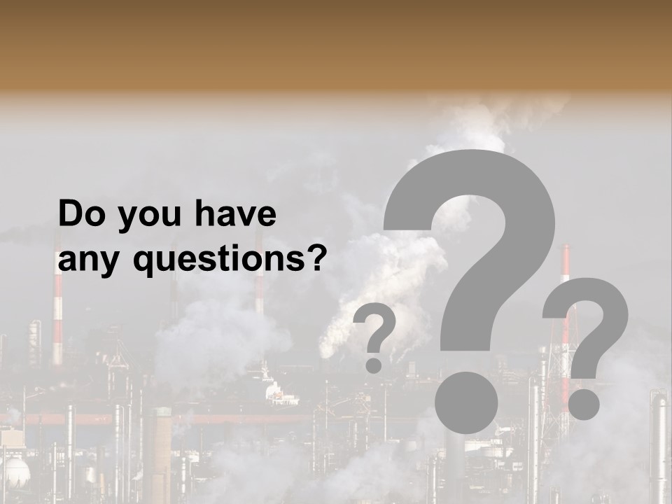 A Power Plant With Smoke Coming Out Of It PowerPoint Template