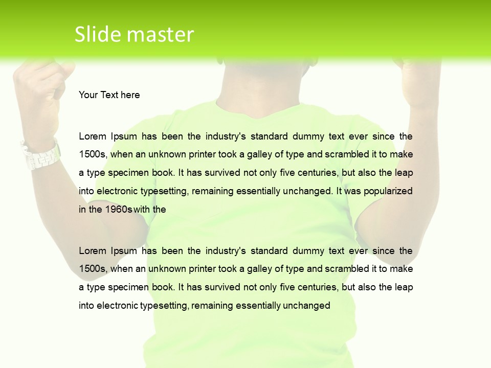 Success Achieved Men PowerPoint Template