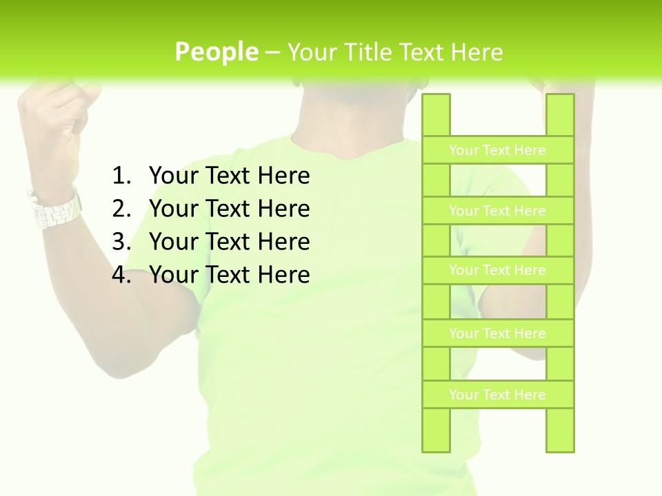 Success Achieved Men PowerPoint Template