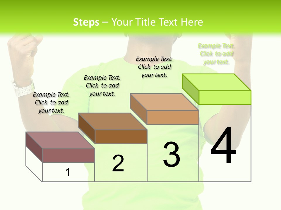Success Achieved Men PowerPoint Template
