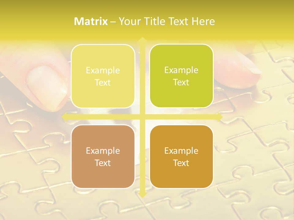 Difficulty Patience Gold PowerPoint Template