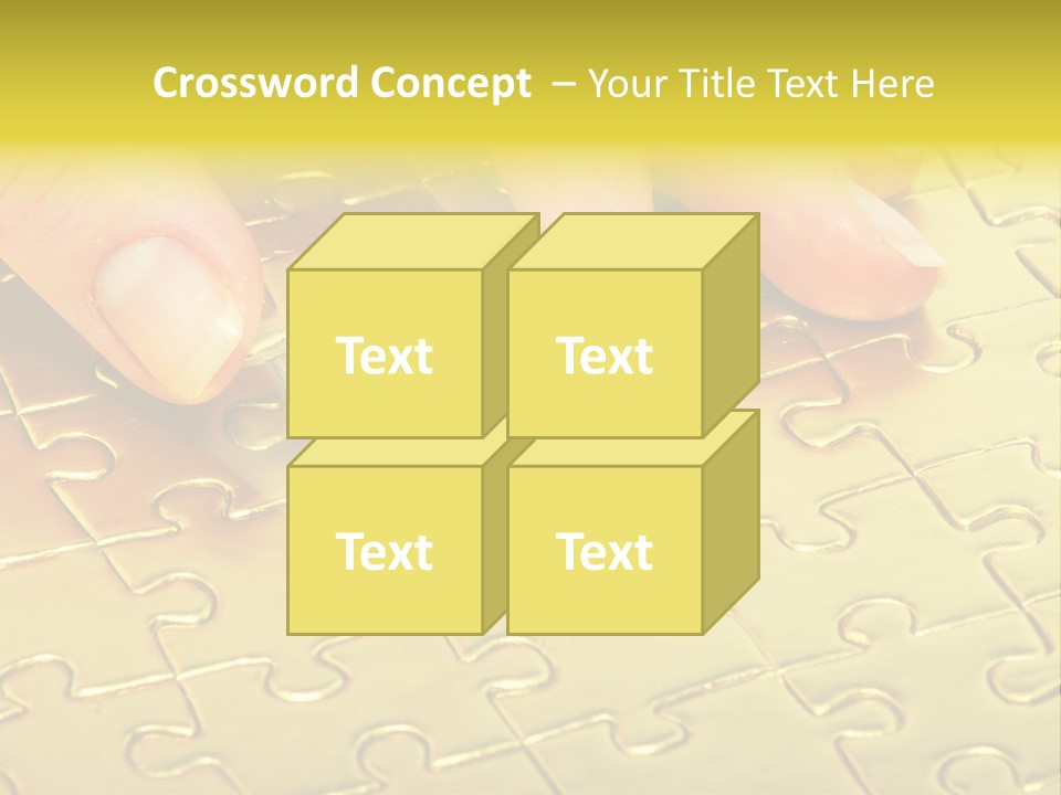 Difficulty Patience Gold PowerPoint Template