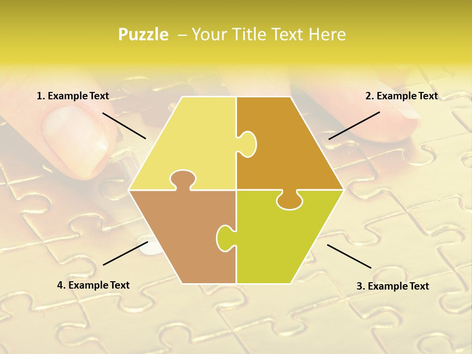 Difficulty Patience Gold PowerPoint Template