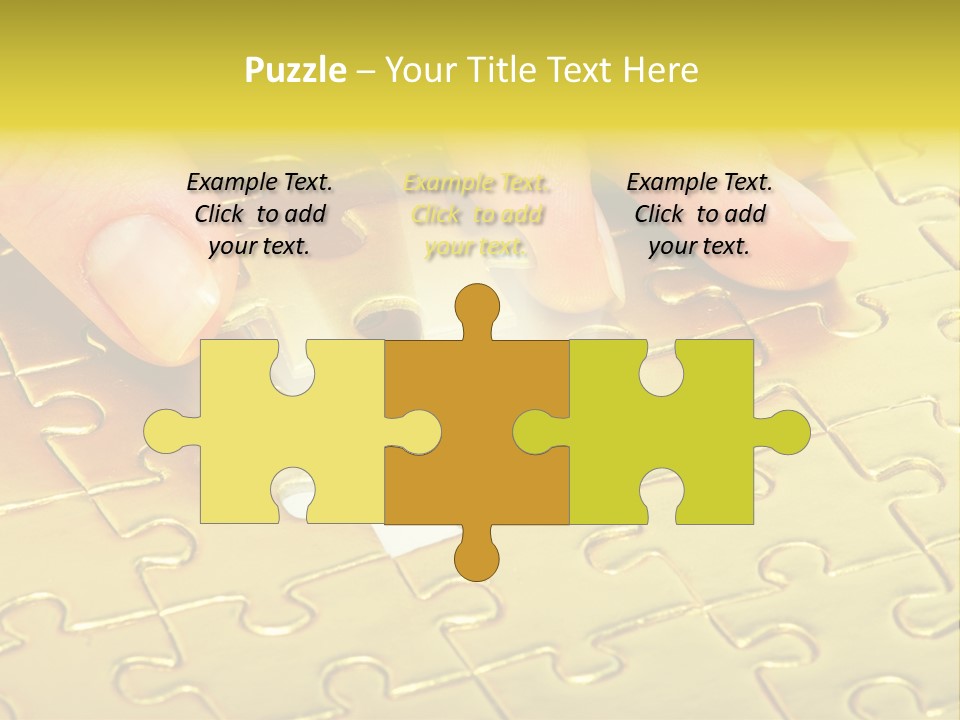 Difficulty Patience Gold PowerPoint Template