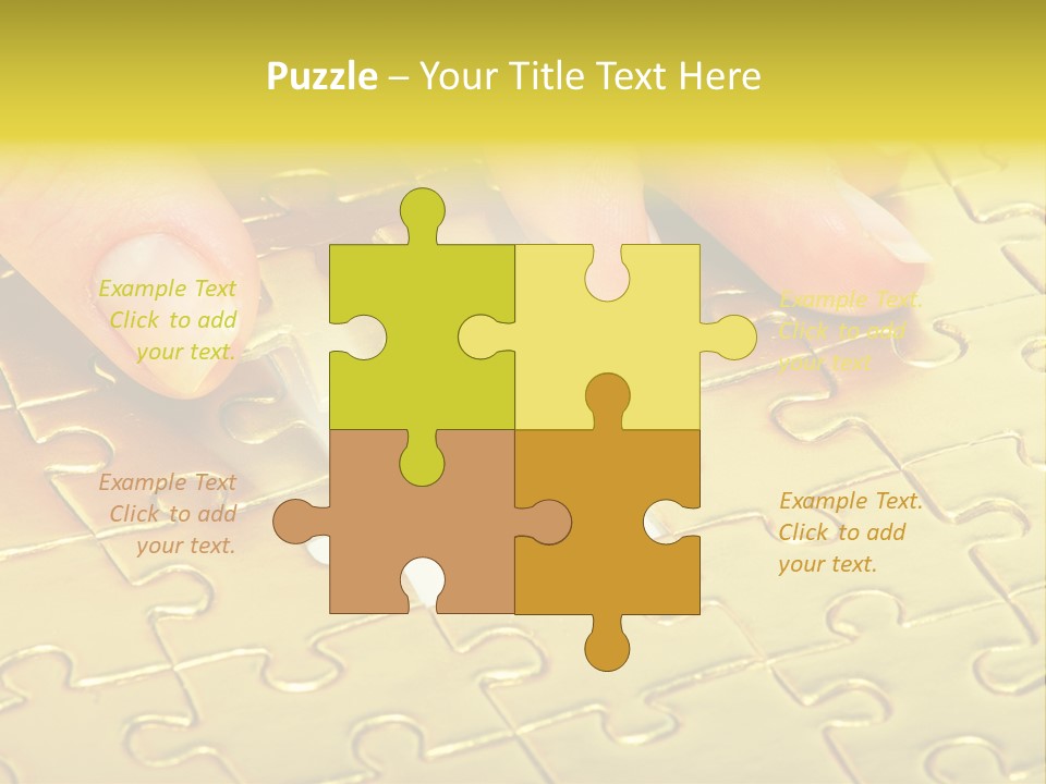 Difficulty Patience Gold PowerPoint Template