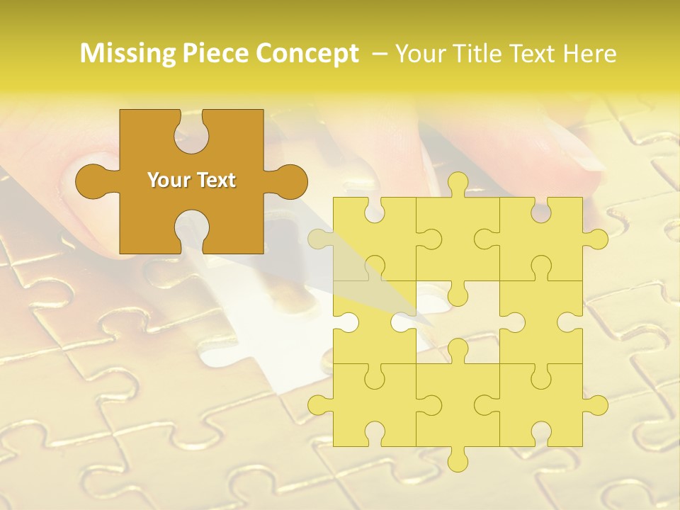 Difficulty Patience Gold PowerPoint Template