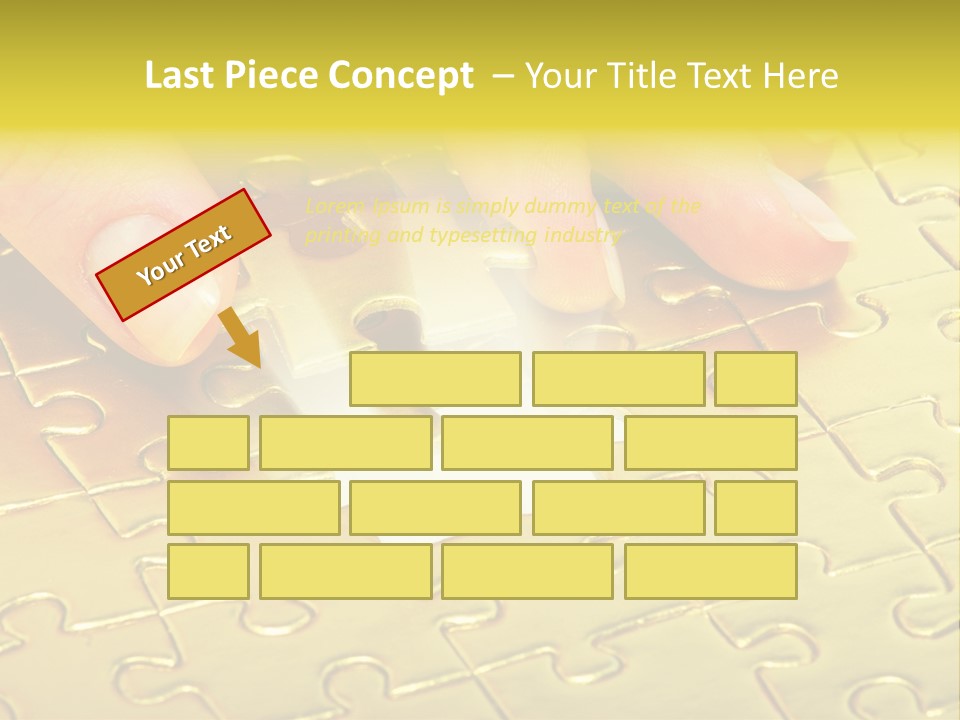 Difficulty Patience Gold PowerPoint Template