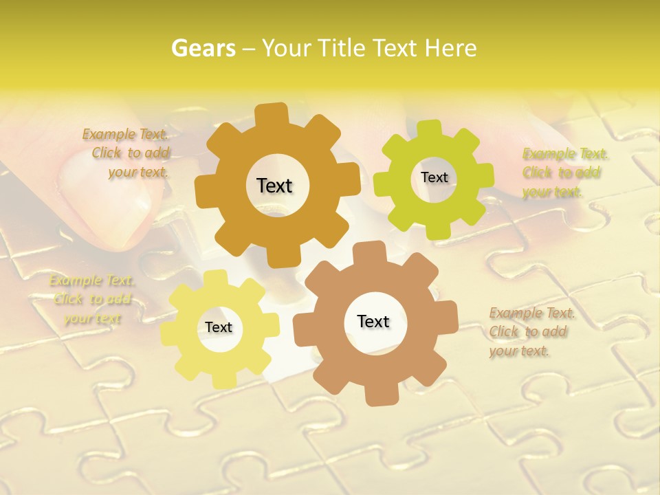 Difficulty Patience Gold PowerPoint Template