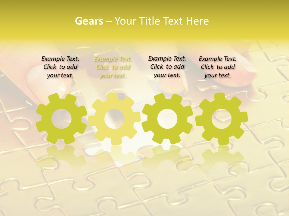 Difficulty Patience Gold PowerPoint Template