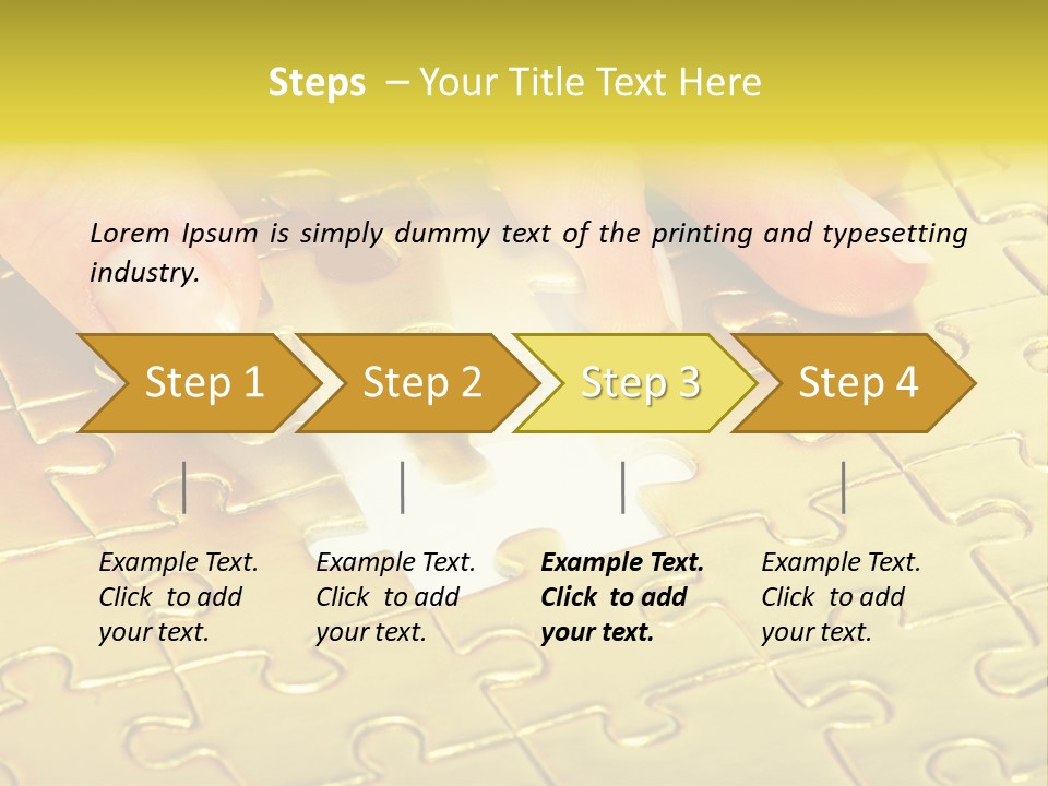 Difficulty Patience Gold PowerPoint Template