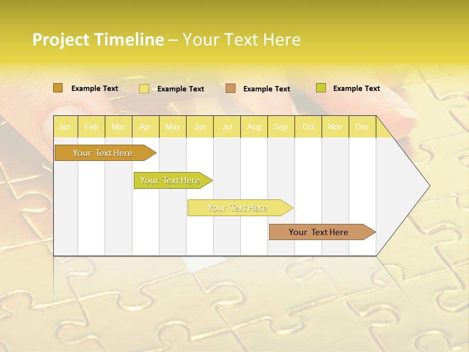 Difficulty Patience Gold PowerPoint Template