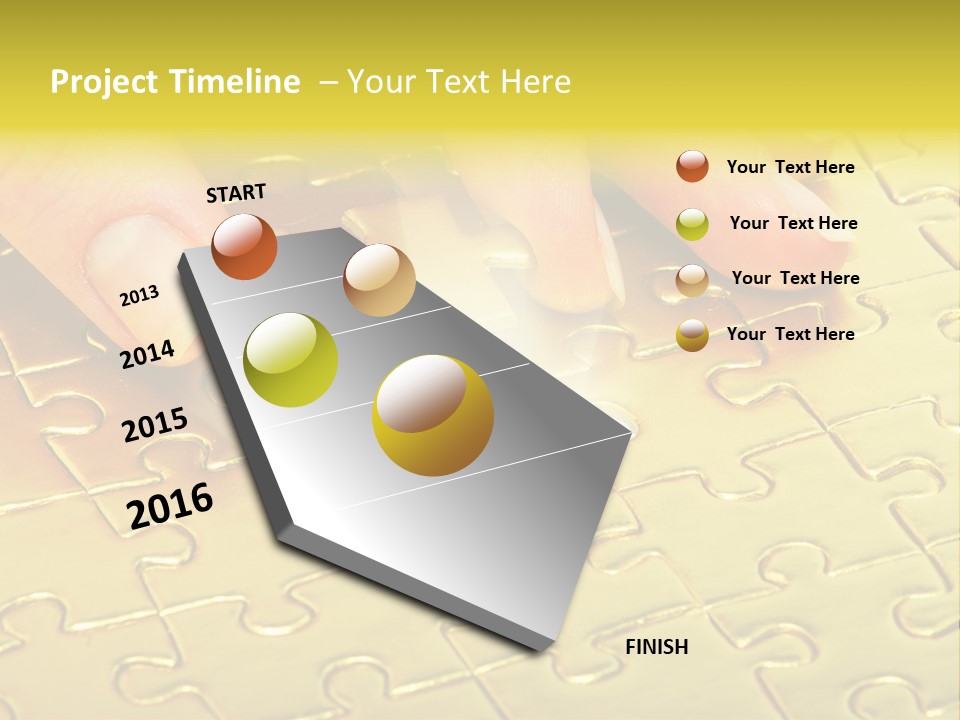 Difficulty Patience Gold PowerPoint Template