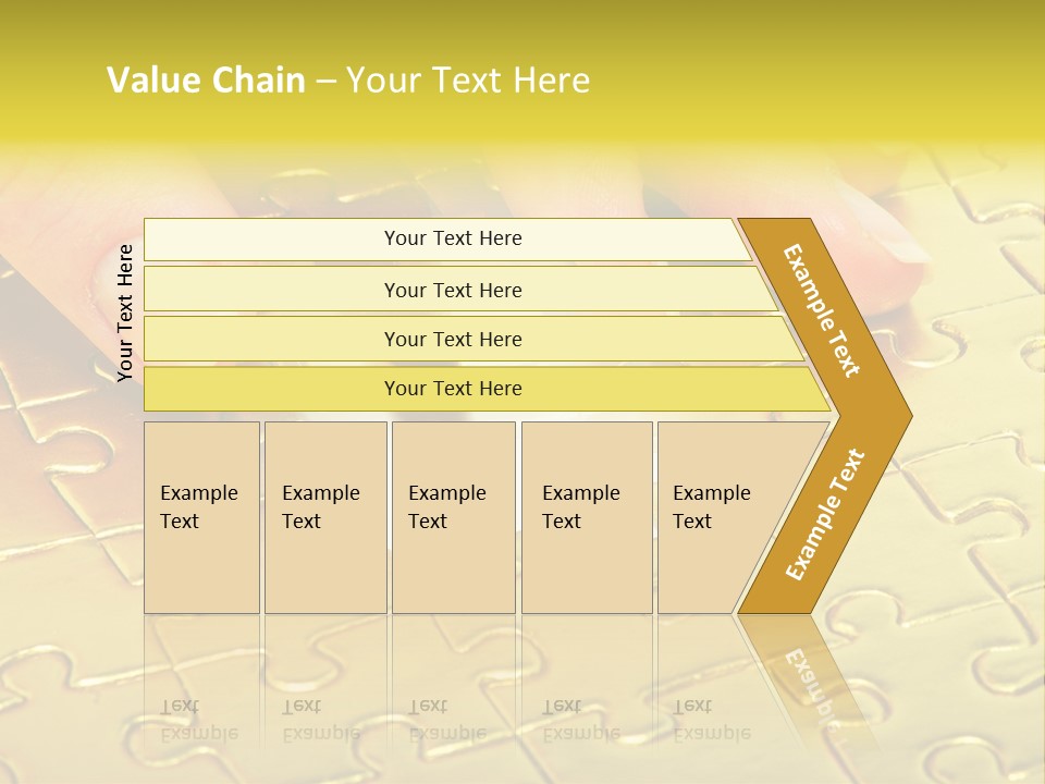 Difficulty Patience Gold PowerPoint Template