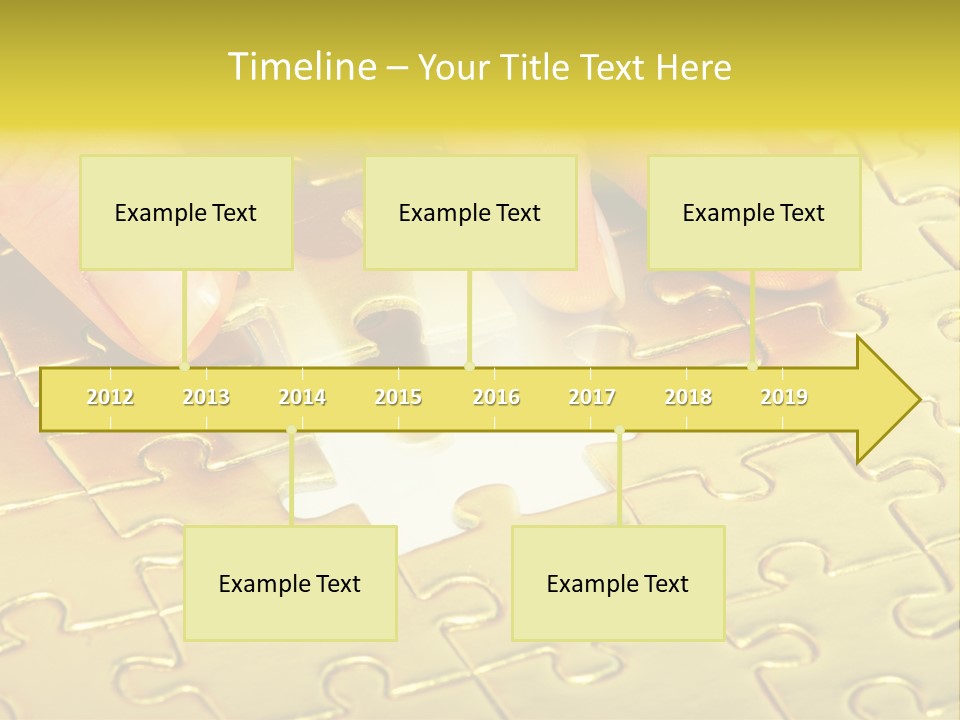 Difficulty Patience Gold PowerPoint Template