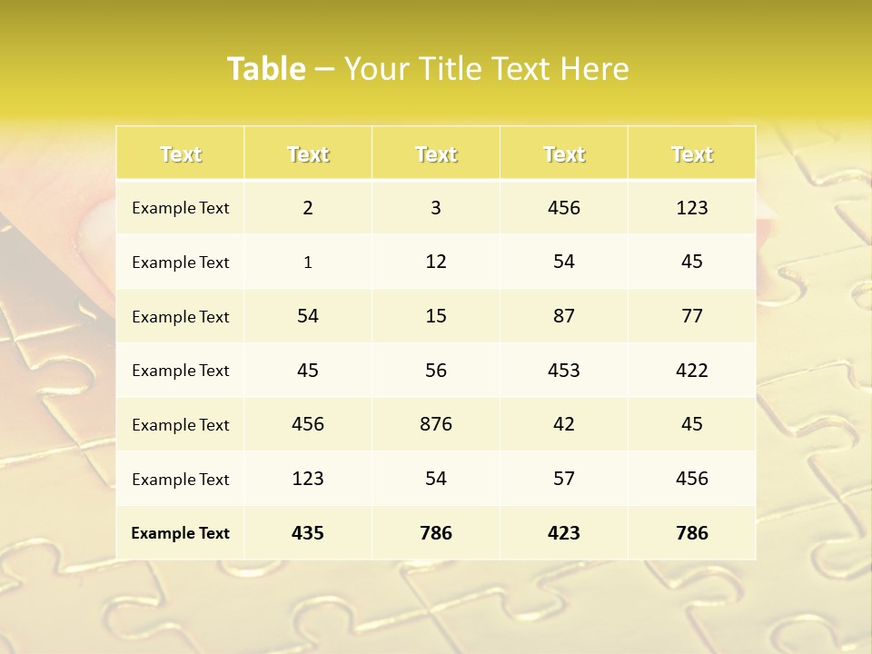 Difficulty Patience Gold PowerPoint Template