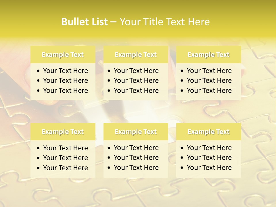 Difficulty Patience Gold PowerPoint Template