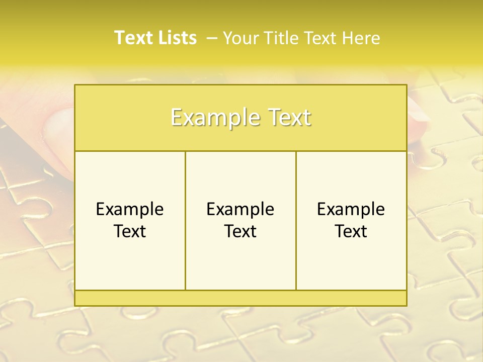 Difficulty Patience Gold PowerPoint Template