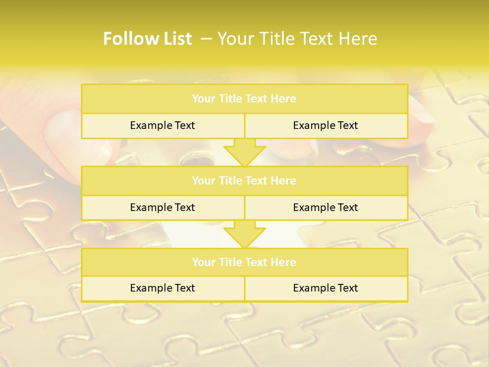 Difficulty Patience Gold PowerPoint Template