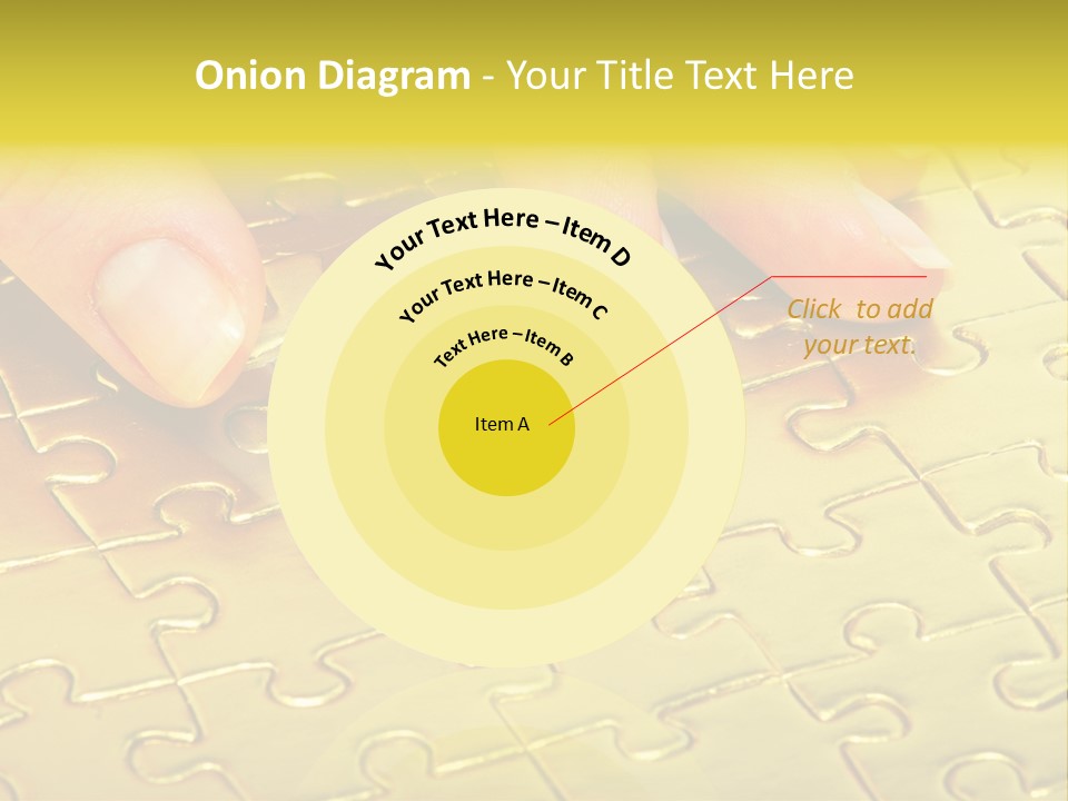 Difficulty Patience Gold PowerPoint Template