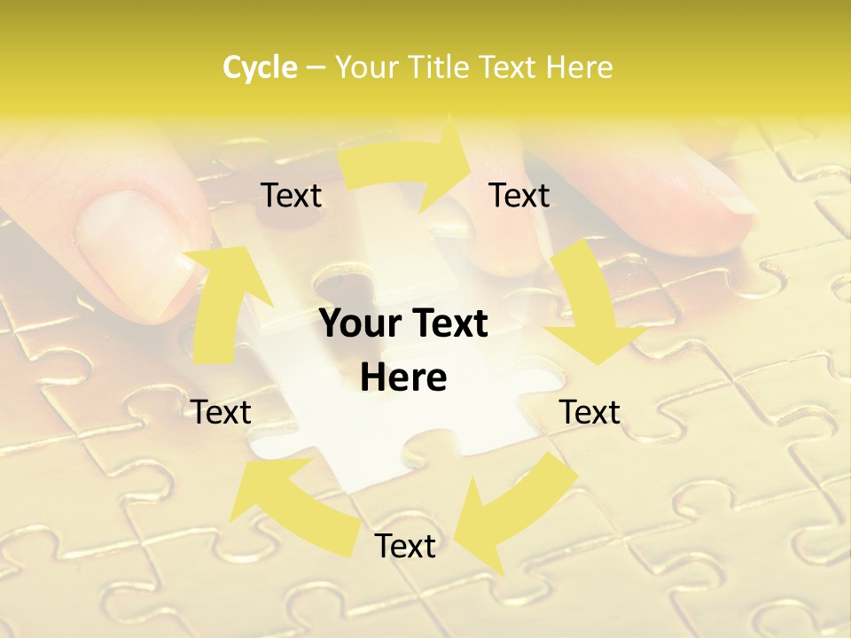 Difficulty Patience Gold PowerPoint Template