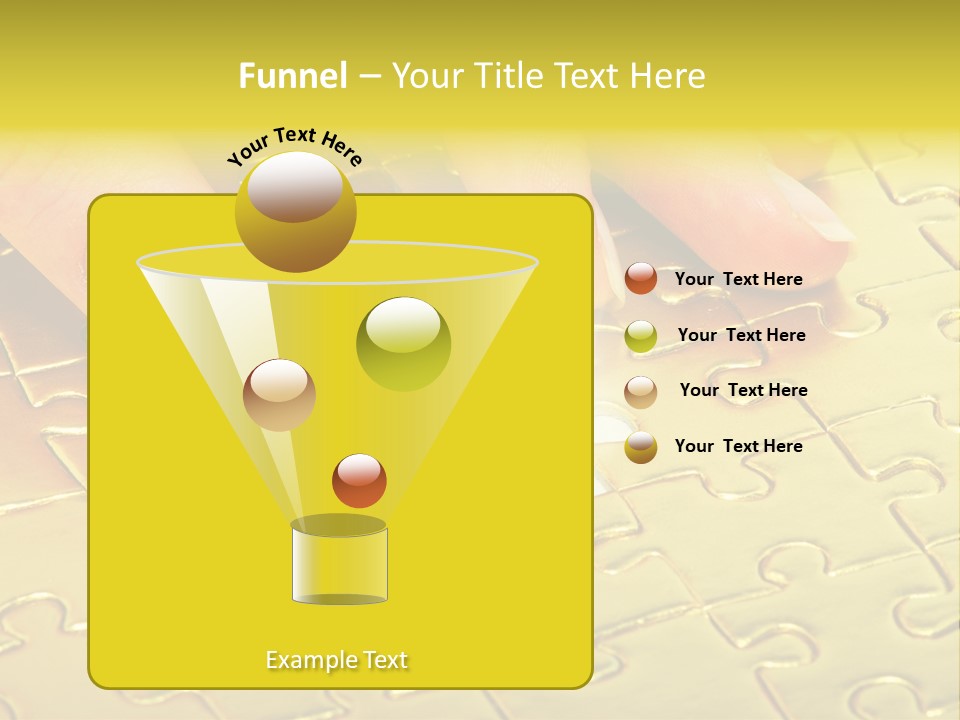 Difficulty Patience Gold PowerPoint Template