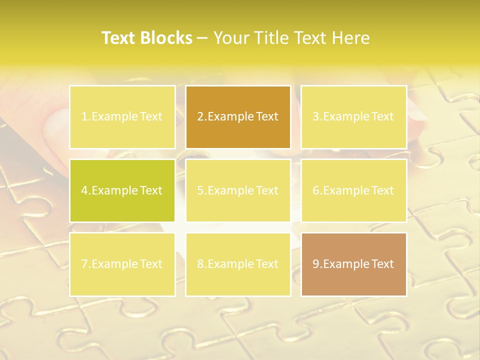 Difficulty Patience Gold PowerPoint Template