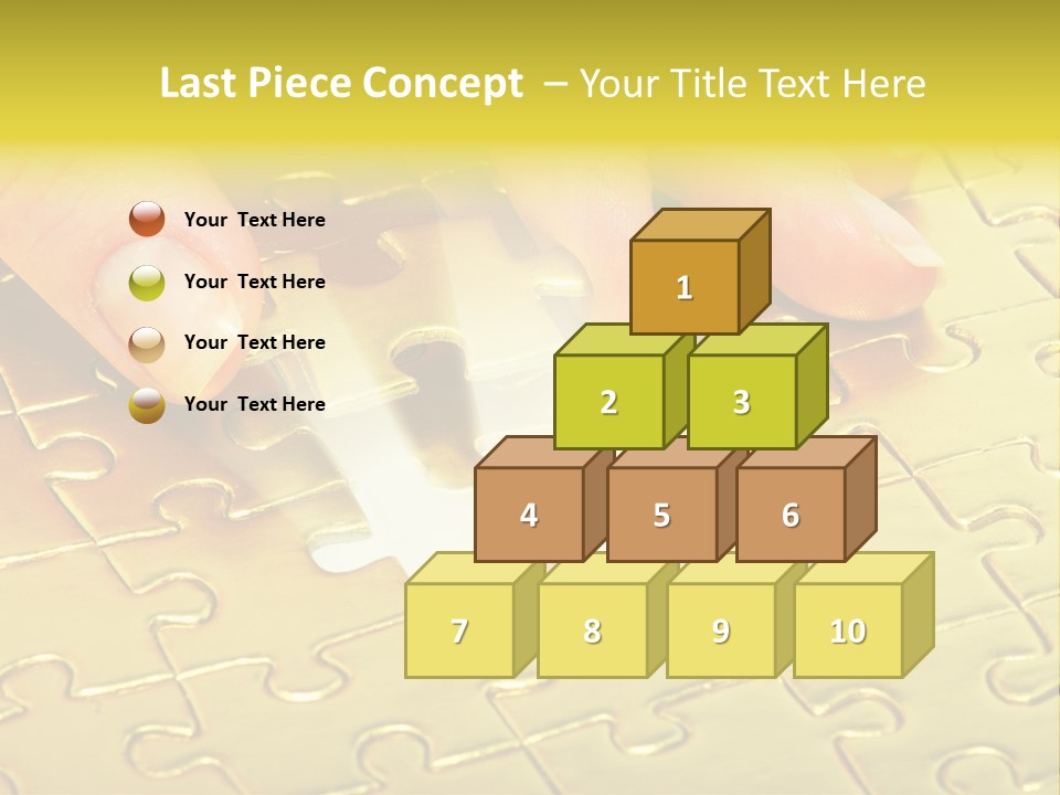 Difficulty Patience Gold PowerPoint Template