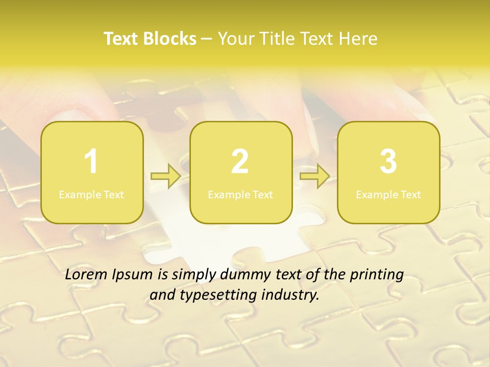 Difficulty Patience Gold PowerPoint Template