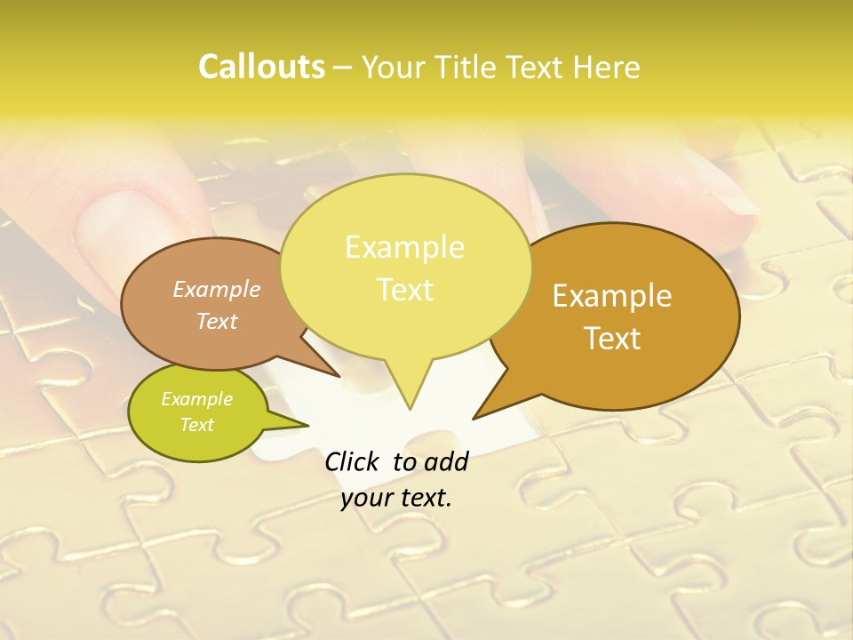 Difficulty Patience Gold PowerPoint Template