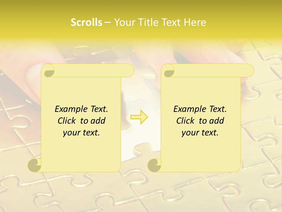 Difficulty Patience Gold PowerPoint Template