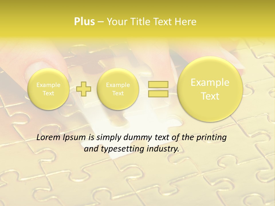 Difficulty Patience Gold PowerPoint Template