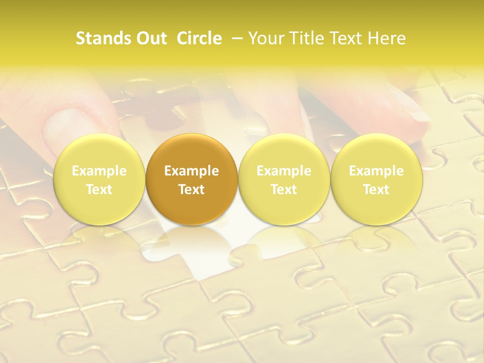 Difficulty Patience Gold PowerPoint Template