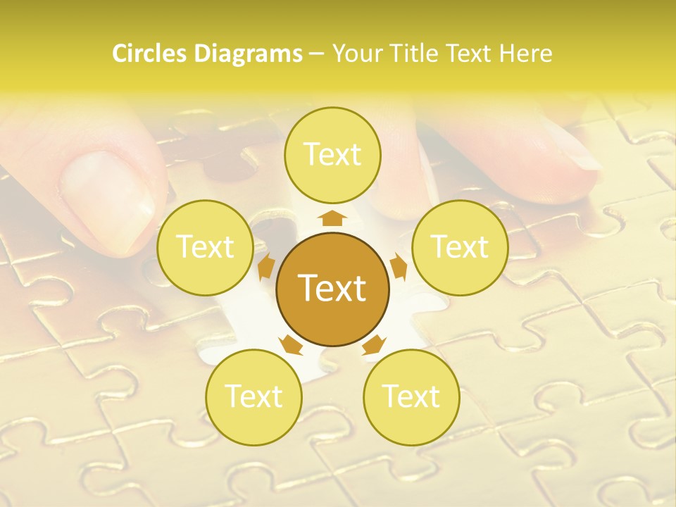 Difficulty Patience Gold PowerPoint Template