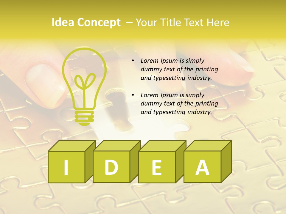 Difficulty Patience Gold PowerPoint Template