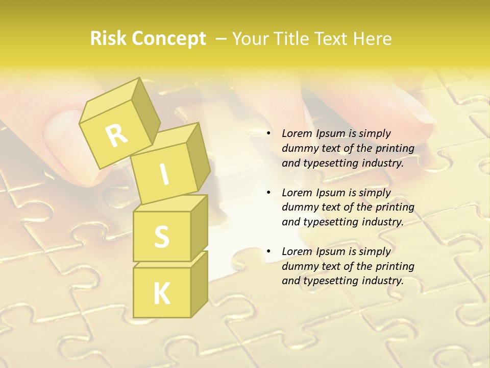 Difficulty Patience Gold PowerPoint Template