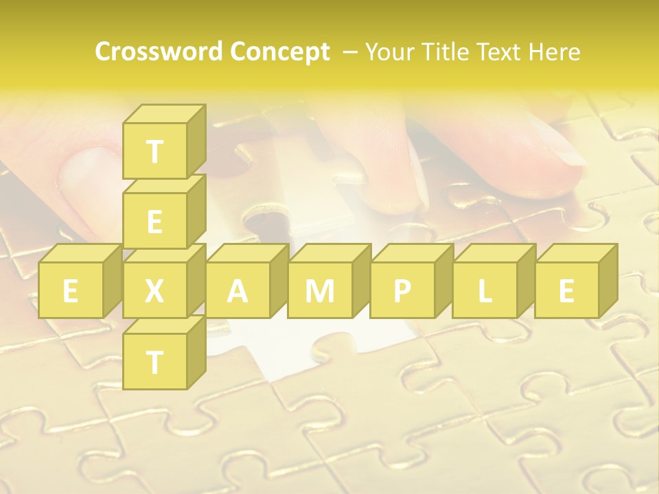 Difficulty Patience Gold PowerPoint Template