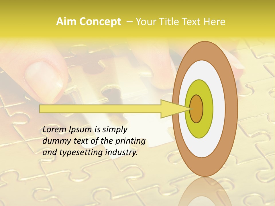 Difficulty Patience Gold PowerPoint Template