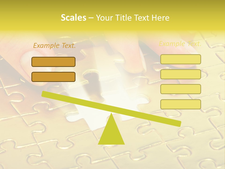 Difficulty Patience Gold PowerPoint Template