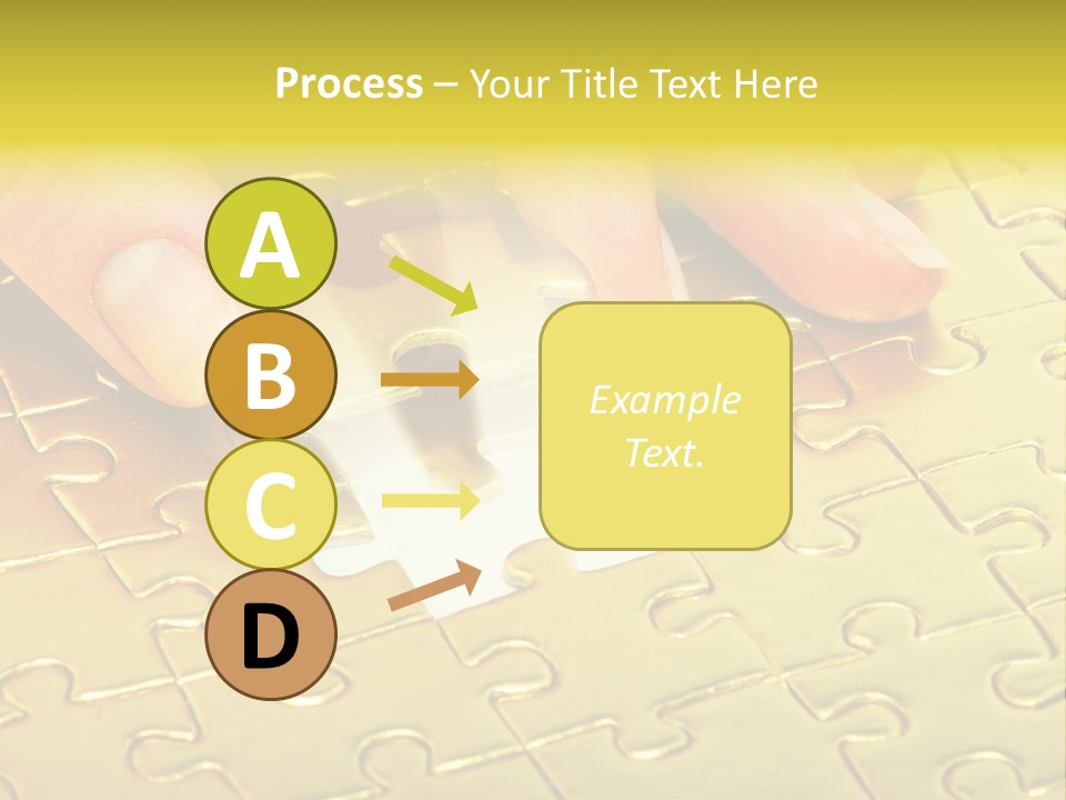 Difficulty Patience Gold PowerPoint Template