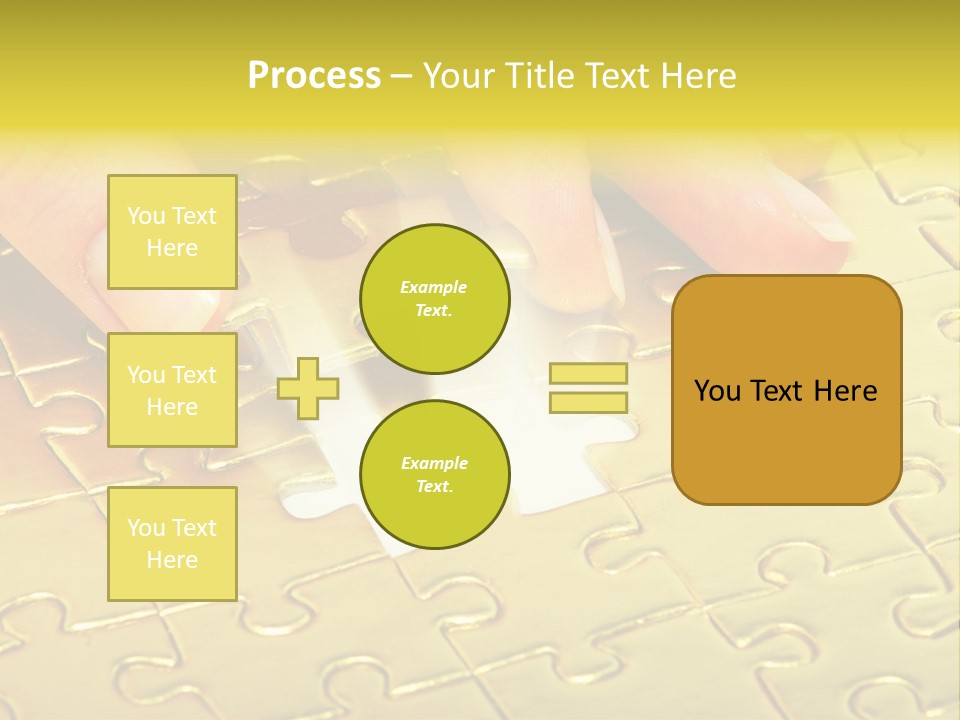 Difficulty Patience Gold PowerPoint Template