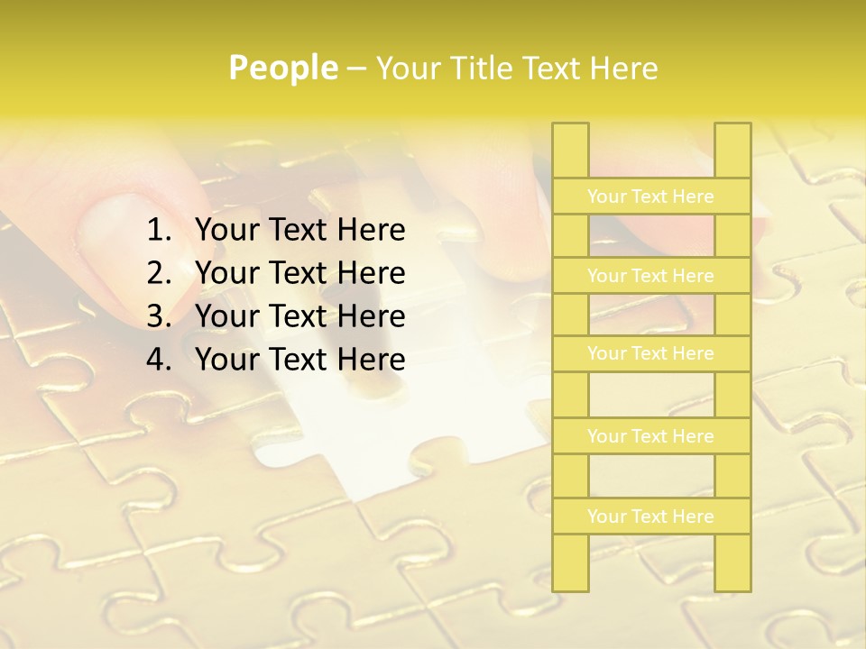 Difficulty Patience Gold PowerPoint Template