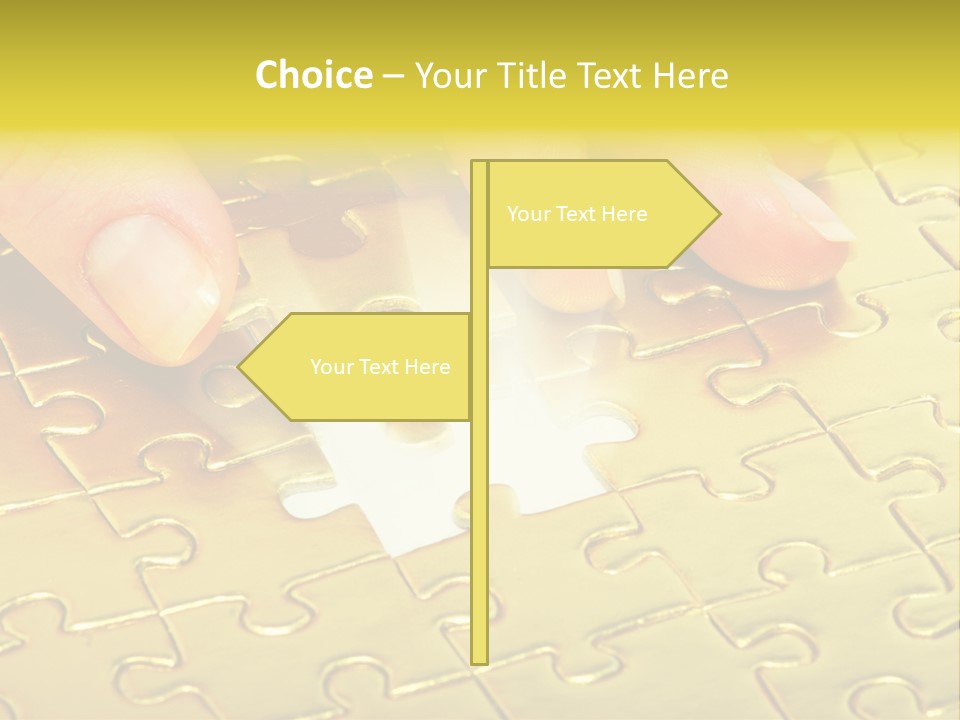 Difficulty Patience Gold PowerPoint Template
