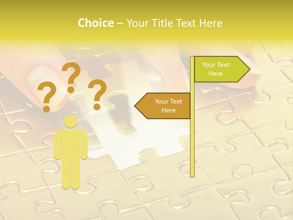 Difficulty Patience Gold PowerPoint Template