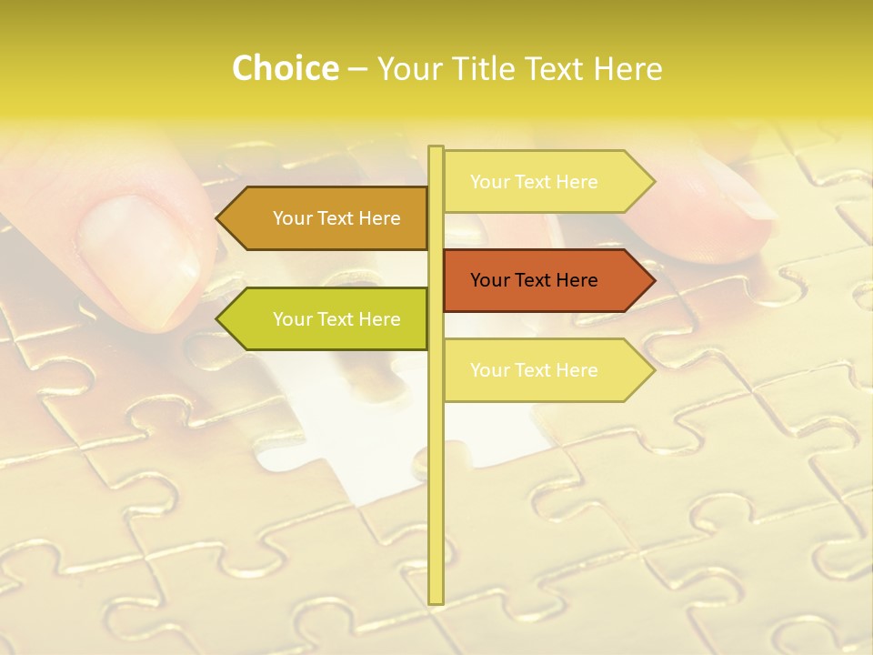 Difficulty Patience Gold PowerPoint Template