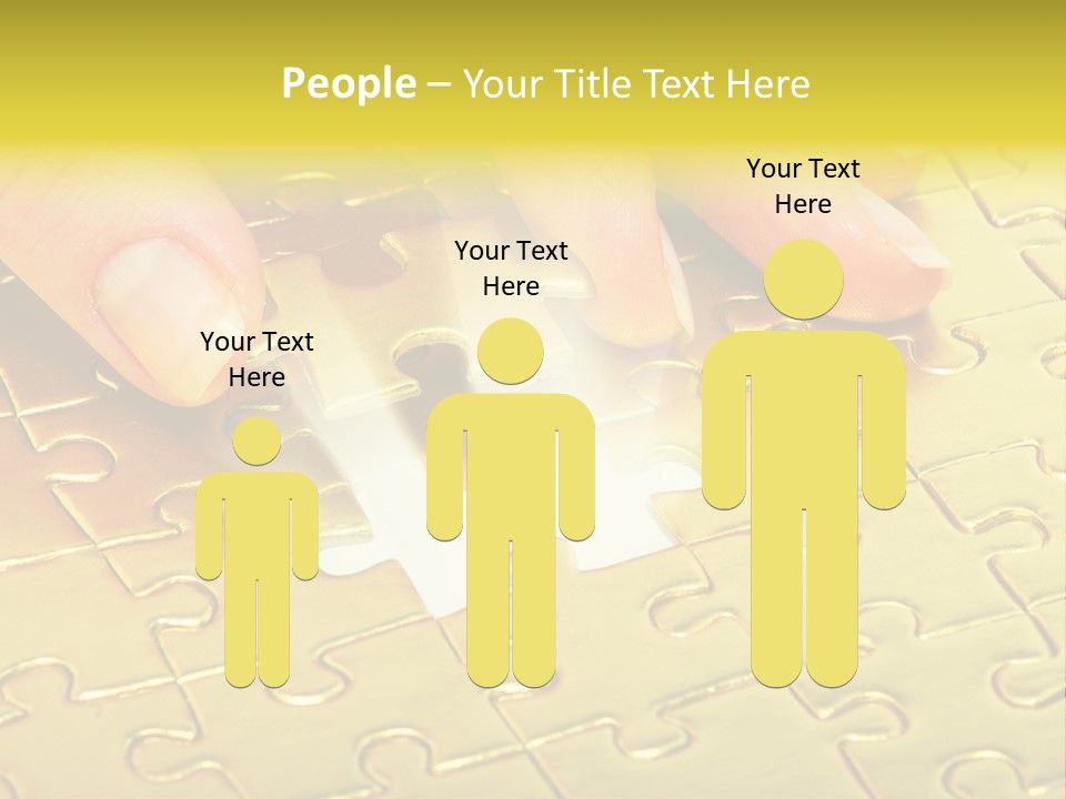 Difficulty Patience Gold PowerPoint Template