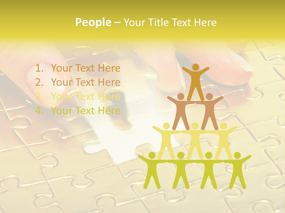 Difficulty Patience Gold PowerPoint Template